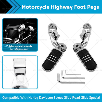 Highway Foot Pegs for Harley Street Glide & Road Glide (2014-2023)
