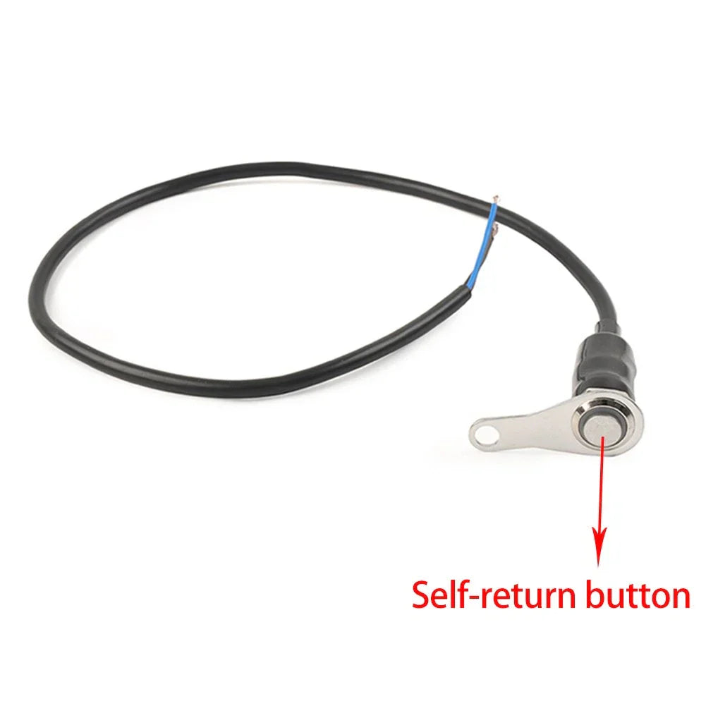 ON/OFF Handlebar Switch Push Button Headlight for Motorcycle - Green