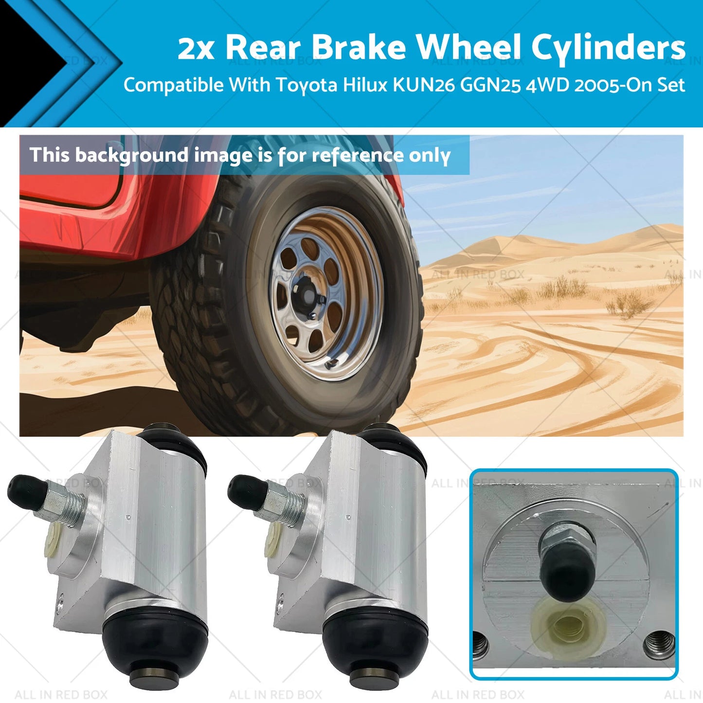 Rear Brake Wheel Cylinders for Toyota Hilux KUN26 GGN25 4WD (2005-On)