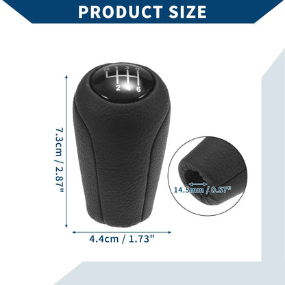 6 Speed Manual Gear Shift Knob for Mazda 3 (2010-2013) - Faux Leather Black