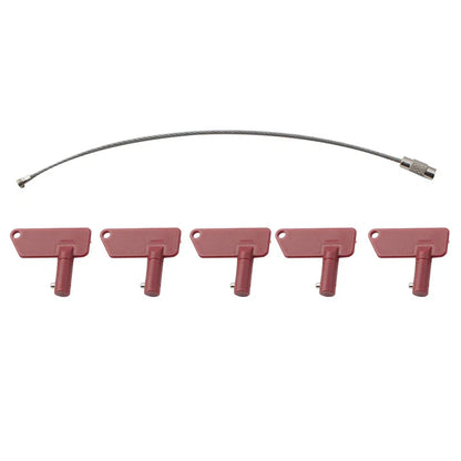 5 x Ignition Keys w/Ring for Terex Battery Disconnect Isolator