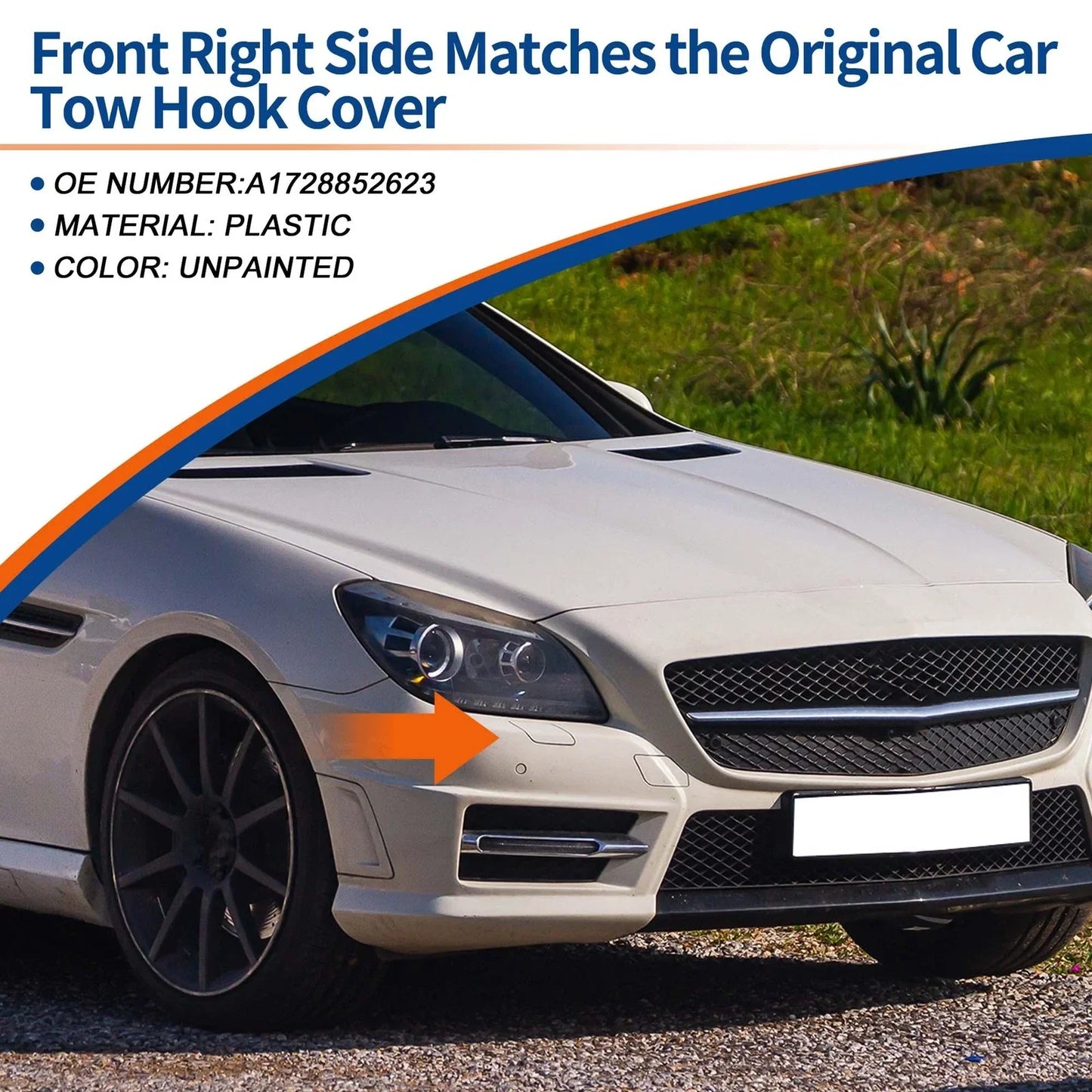 Front Bumper Tow Hook Cover for Mercedes-Benz SLK W172 (2004-2011)