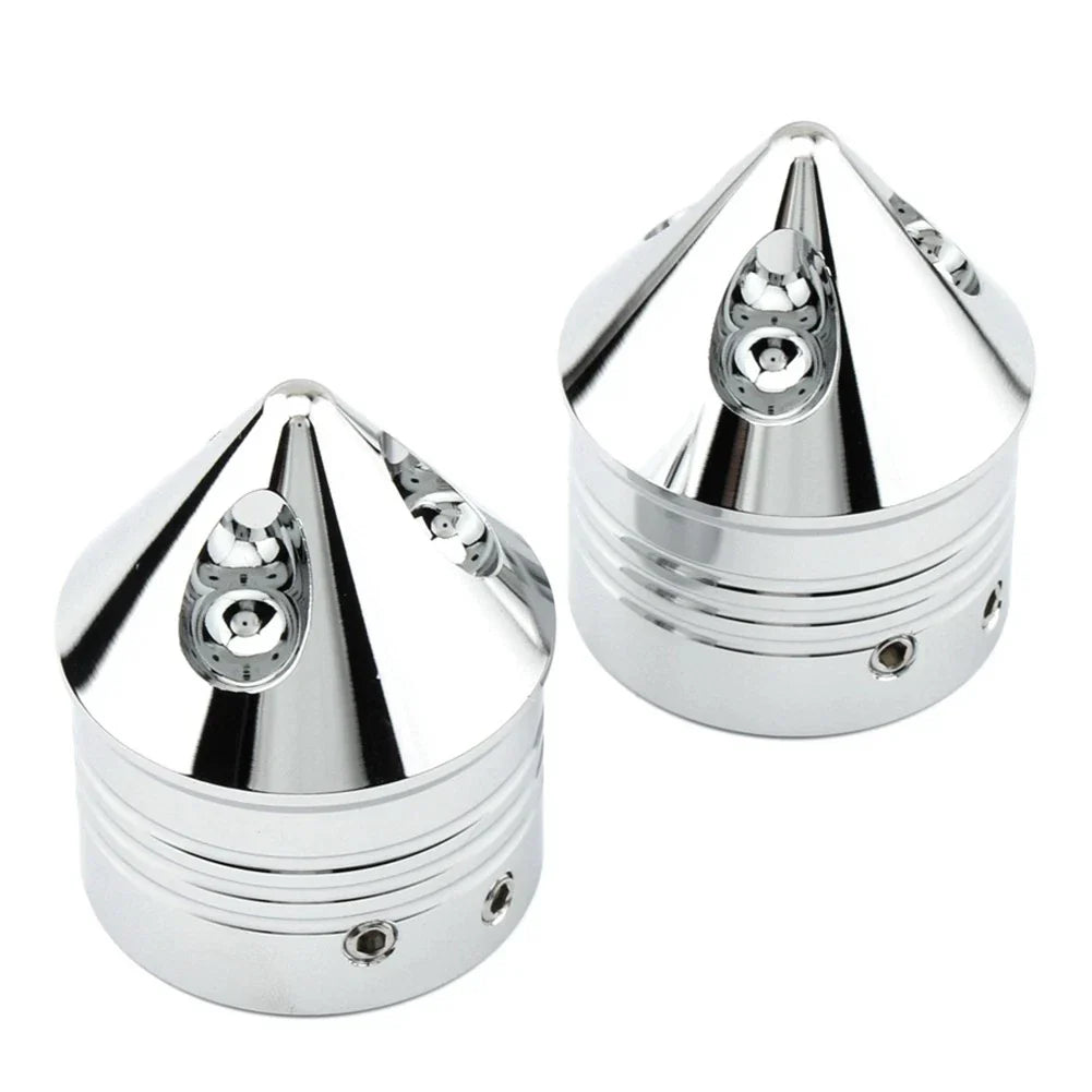 Front Wheel Axle Nut Cover Cap for Harley Touring Road Glide Dyna Softail