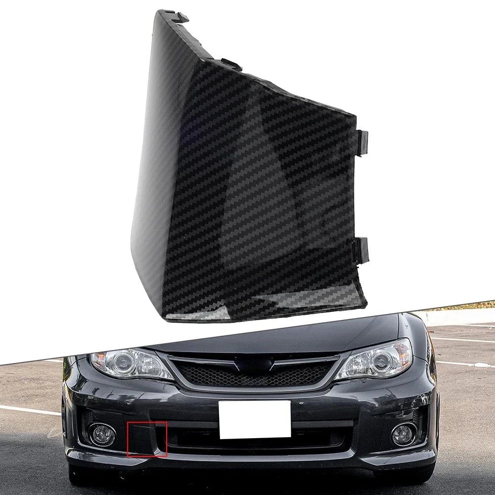 Front Bumper Tow Hook Cover for Subaru Impreza WRX 2010-2014 Carbon Black