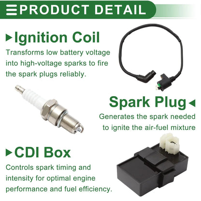 Ignition Coil Set for Honda FourTrax 300 TRX300 2x4 (1994-1997)