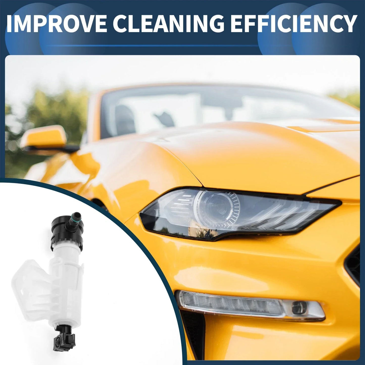 Front Passenger Side Headlight Washer Nozzle for Hyundai Sonata (2011-2014)