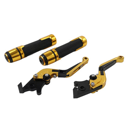 Gold Extendable Brake Clutch Lever Grip Set for Ducati Panigale (2012-2019)