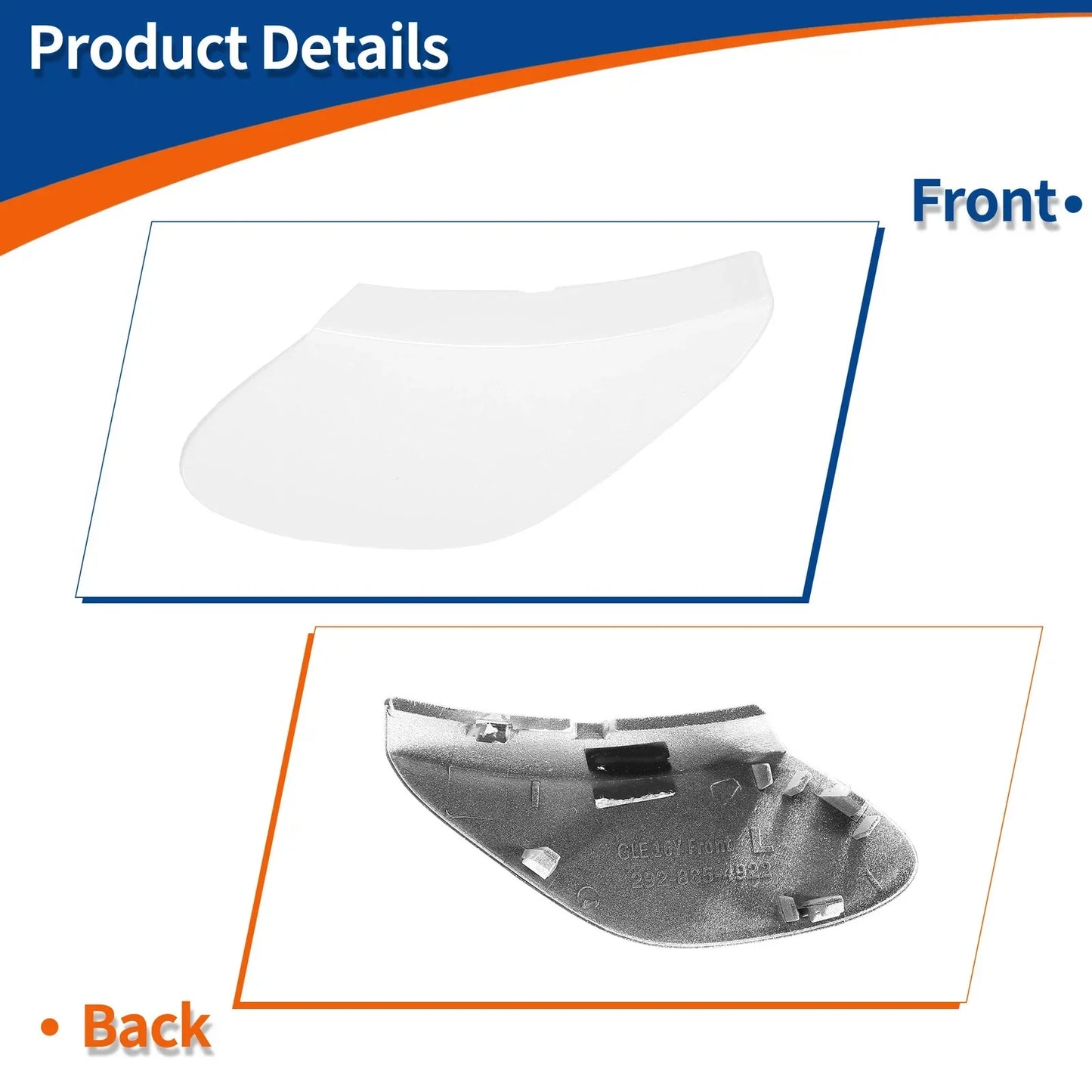 Front Bumper Tow Hook Cover for Mercedes-Benz GLE W166 (2016-2020) White