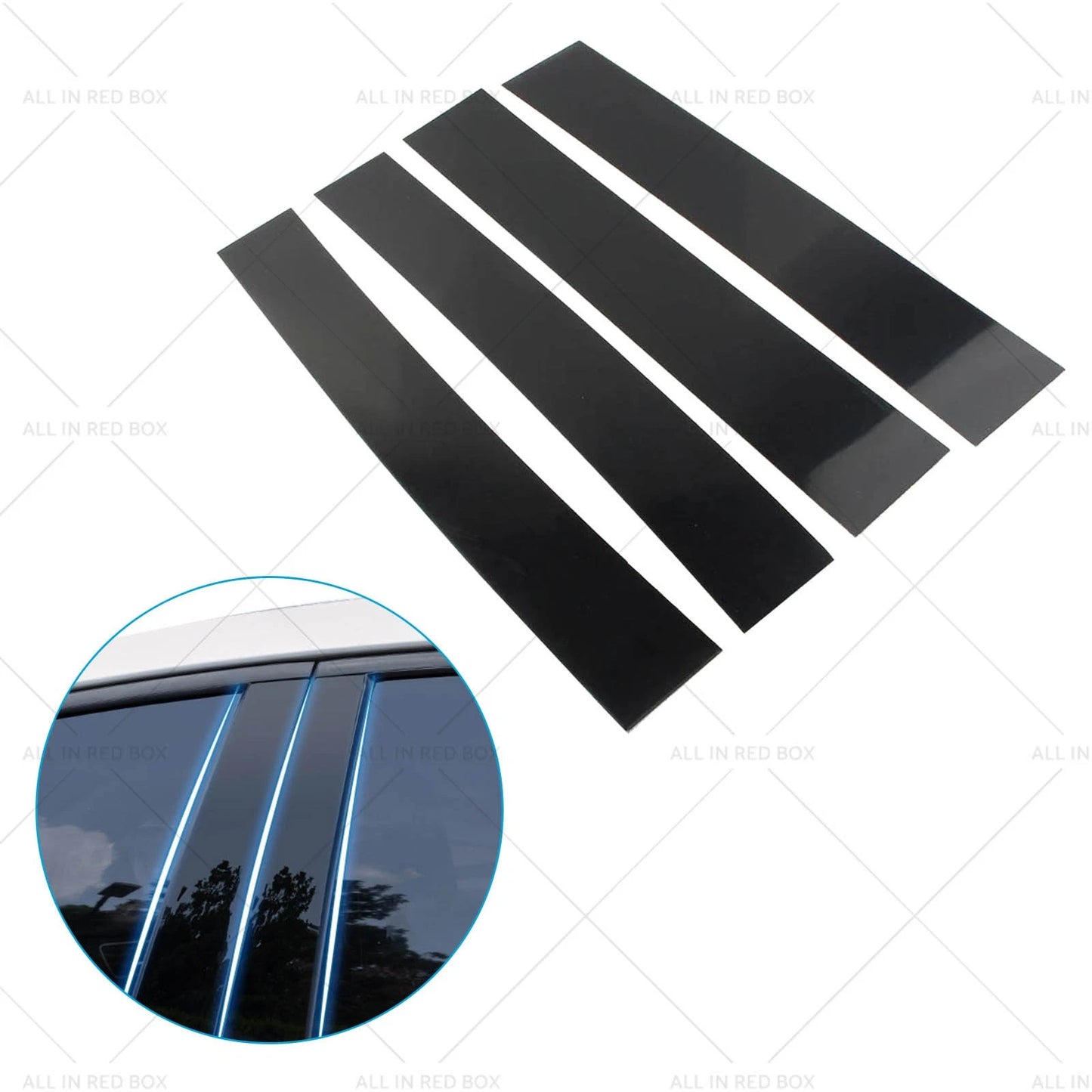 4 x Black Pillar Post Cover Trims for Cadillac Escalade (2007-2014)
