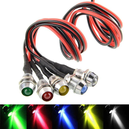LED Indicator Lights / 5x 12V / Dashboard Panel Lamp for DASH