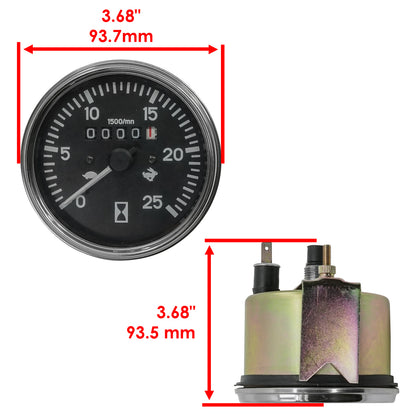 Caltric Tachometer Replacement for Massey Ferguson 575 590 592 595 50E (2001–2013)