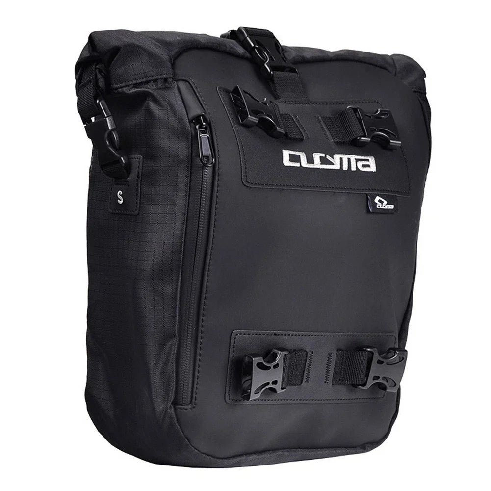 Waterproof 10L Rear Tail Seat Bag for Motorcycle - Black