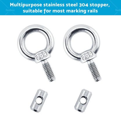 Stainless Steel Awning Rail Stoppers & Track Screws for Boat Caravan