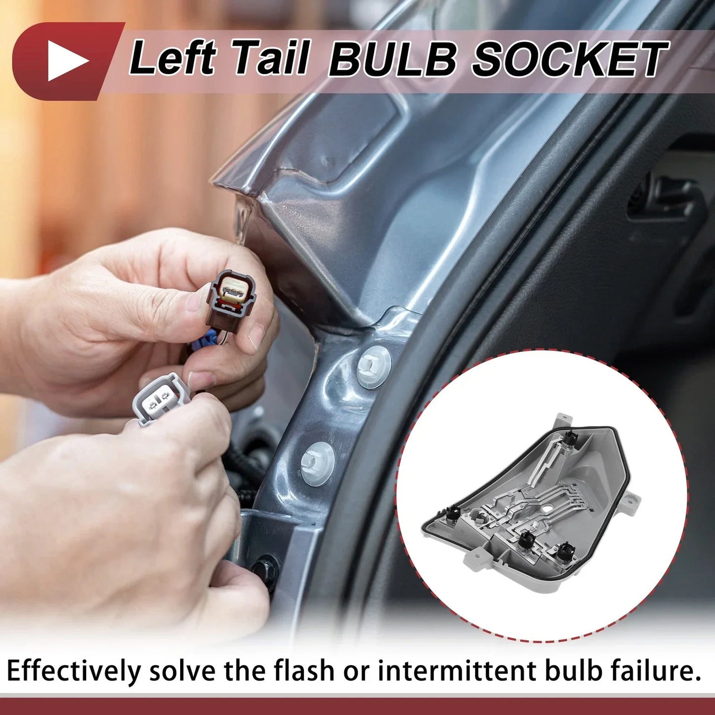 Left Tail Light Socket for Mercedes-Benz A-Class W176 2012-2016