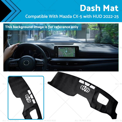 Dash Mat Black Anti-Slip Microfiber for Mazda CX-5 (2022-2025)