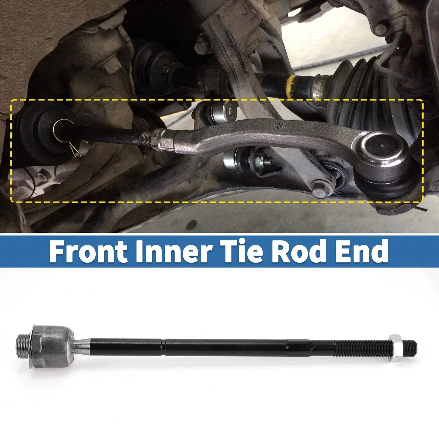 2 x Front Inner Tie Rod End Links for Dodge Ram 1500 (2006-2012)