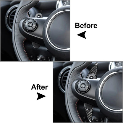 Carbon Fiber Steering Wheel Shift Paddle for BMW Mini Cooper (2014-2023)