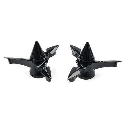 Spun Blade Spinning Front Axle Cap Nut Covers for Harley Softail Dyna