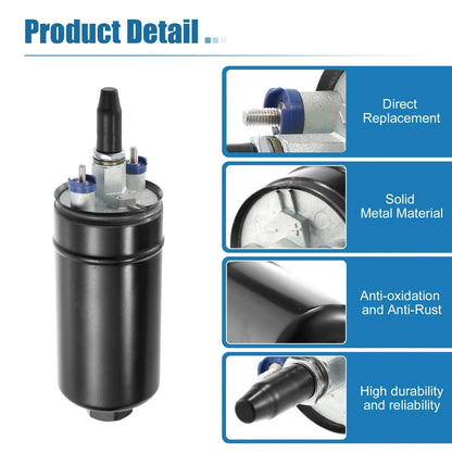 External Inline Fuel Pump Kit 10AN Inlet 8AN Outlet for Universal Vehicles