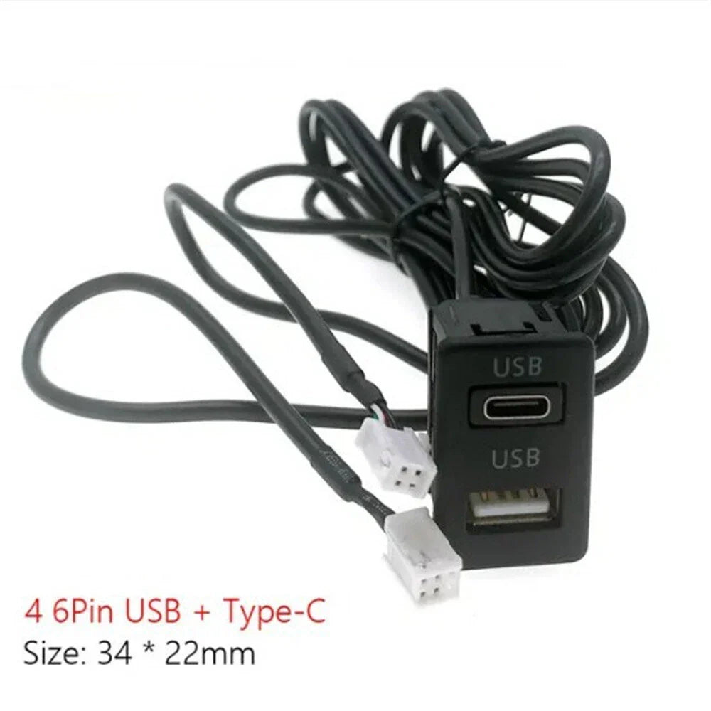 USB & TYPE-C Panel Interface Extension Cable Adapter for Navigation 4 & 6 Pin (145cm)
