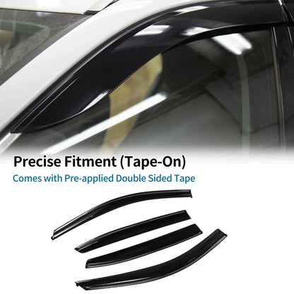 Window Deflectors for Honda Accord 2008 Side Window Vent Visors Black 1 Set