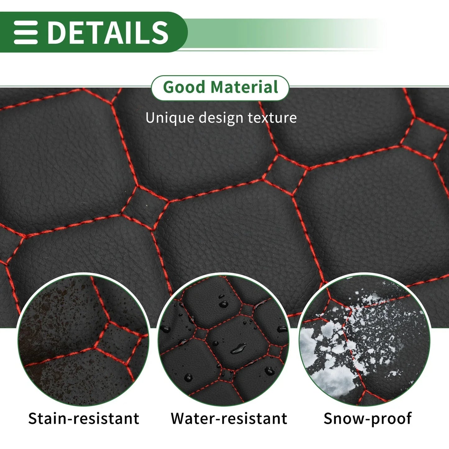 Heightened Edge Cargo Liner Rear Trunk Mat for Honda CR-V 2007-2011 Black XPE