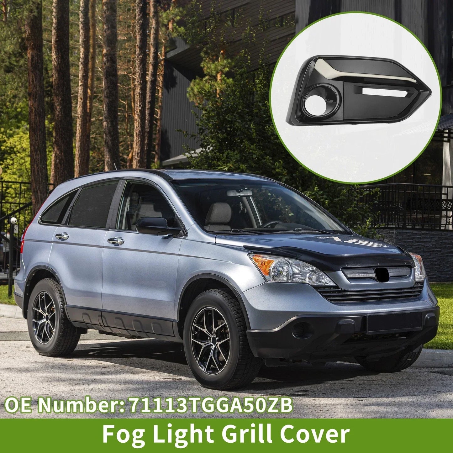 Right Front Fog Light Grill for Honda Civic Hatchback (2016-2021)