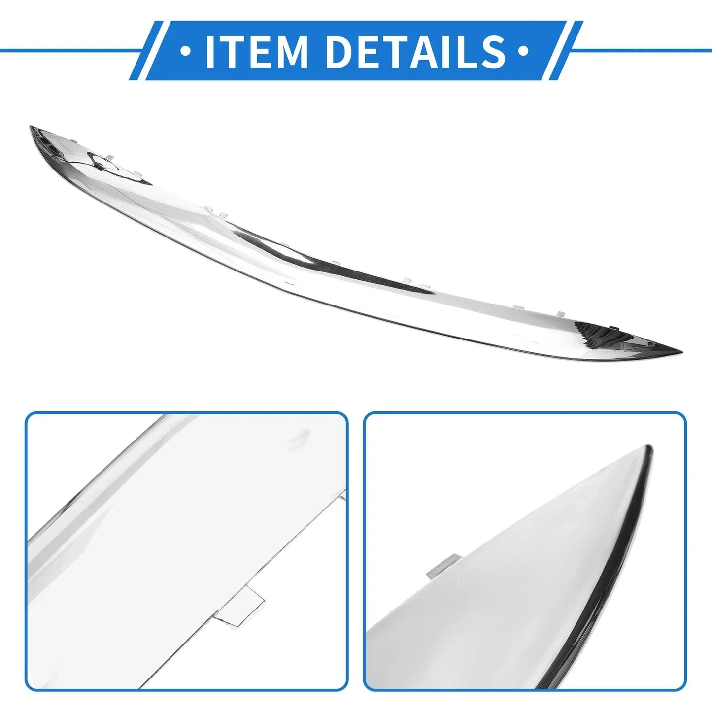 Front Lower Center Bumper Grille Trim for Mercedes-Benz W222/S 4Matic (2014-2020)