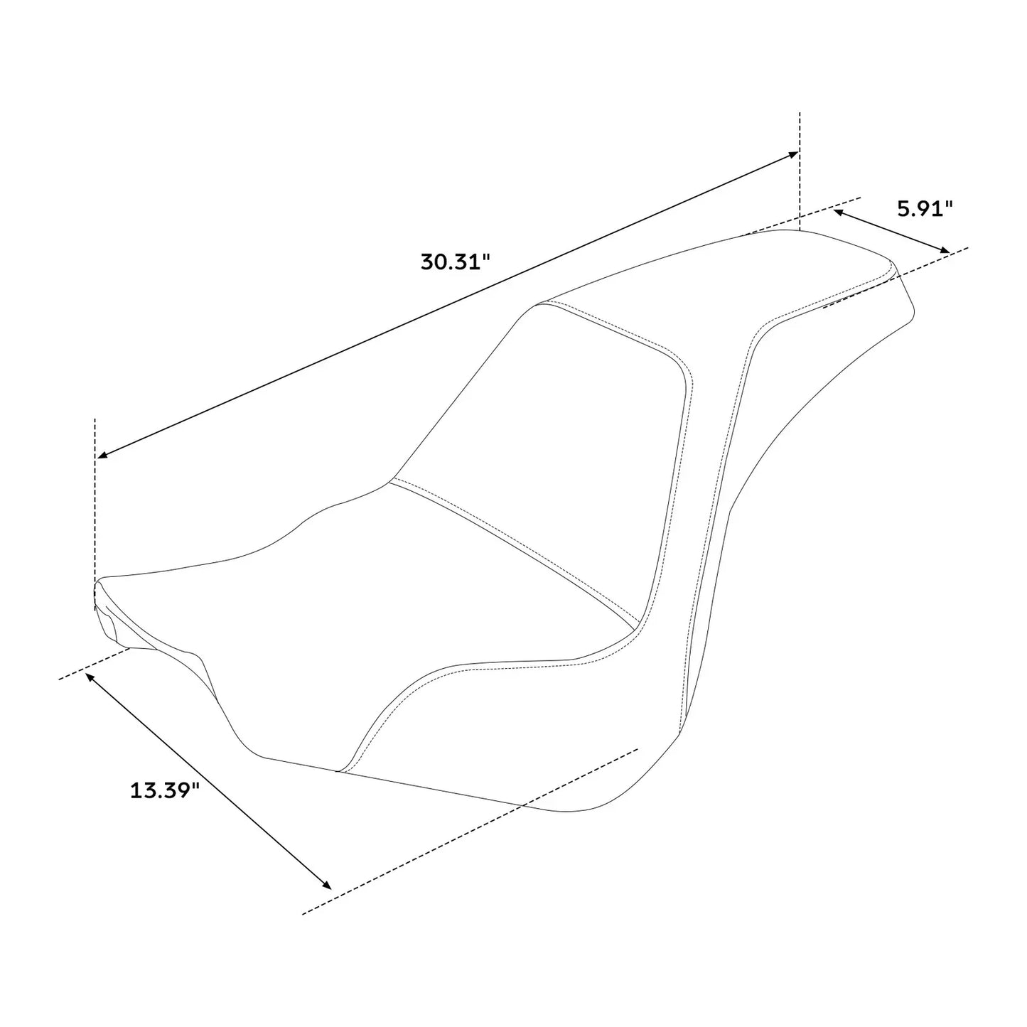 Driver & Passenger Seat Cushions for Harley Street Bob Softail (2018-2025)