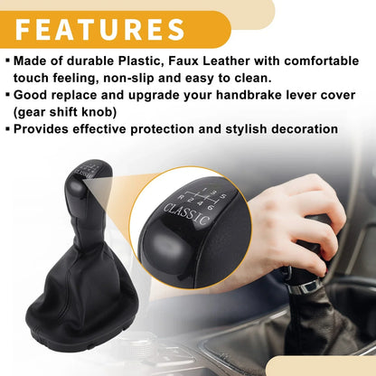 6 Speed Shift Knob & Boot Cover for Mercedes-Benz C-Class (2001-2007)