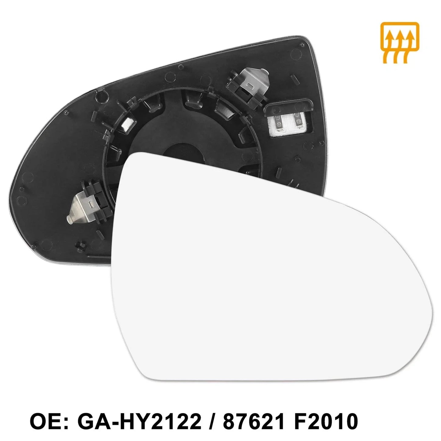 Heated Passenger Side RH Mirror Glass w/ Backing for Hyundai Elantra (2015-2018)