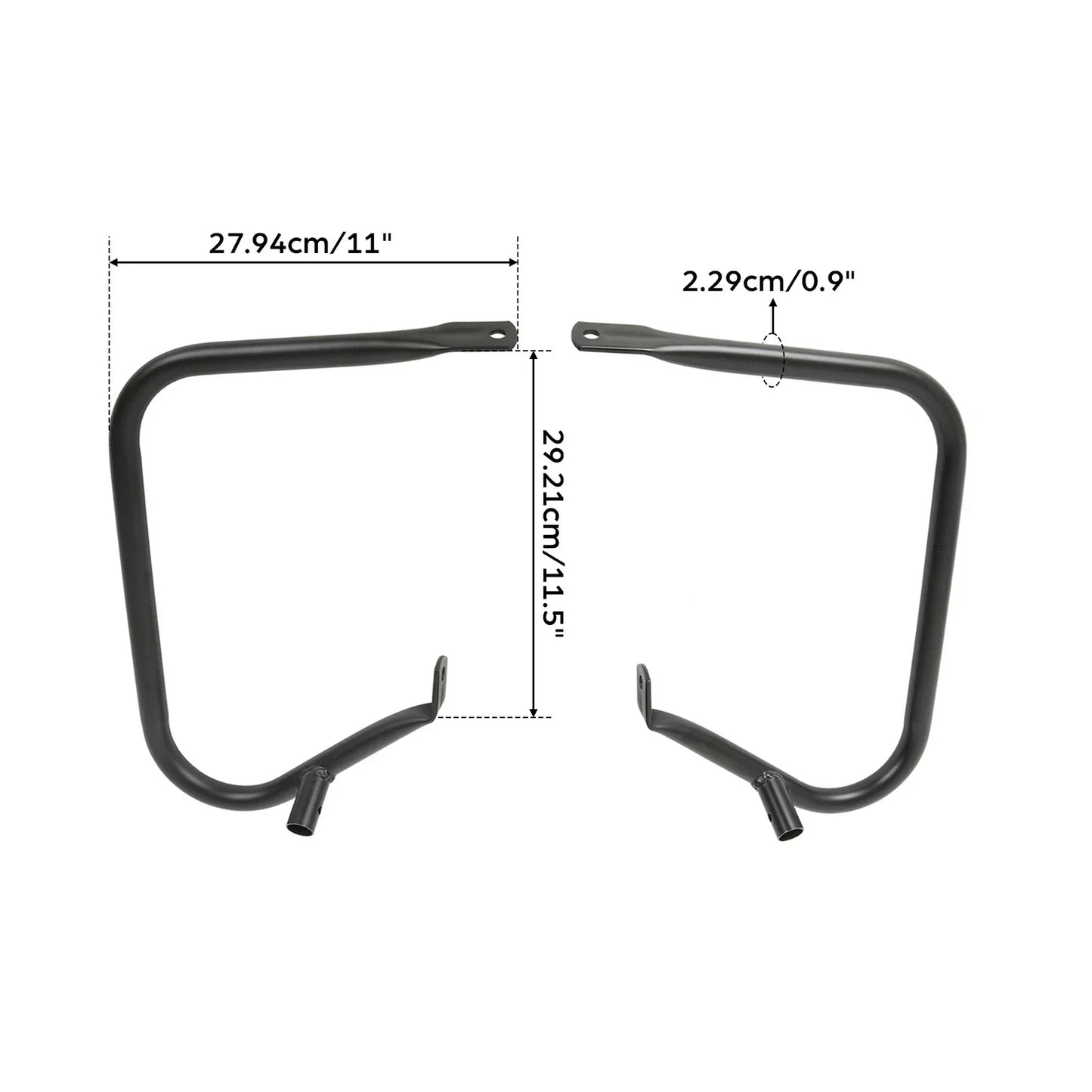 Black Saddlebag Guard Bracket for Harley Touring Electra Glide (1997-2013)