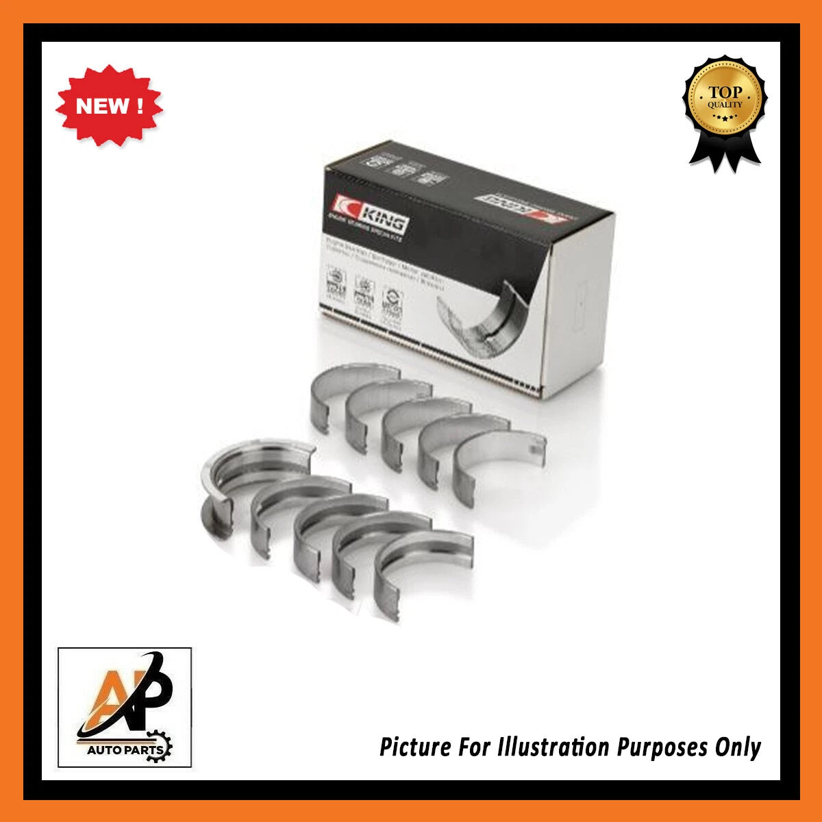 Engine Crankshaft Bearing Set 0.10 Replacement for Opel Vauxhall Fiat (1990–1990)