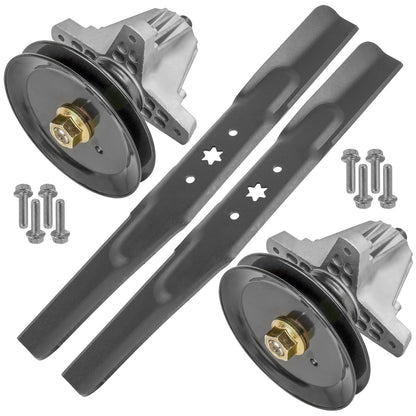 42 Inch Spindle with Pulley Blade Kit for MTD Cub Cadet XT1 LT42 (2018–2024)