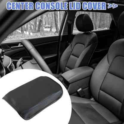 Center Console Armrest Cover for Hyundai Tucson (2021-2023) - Blue Line Black
