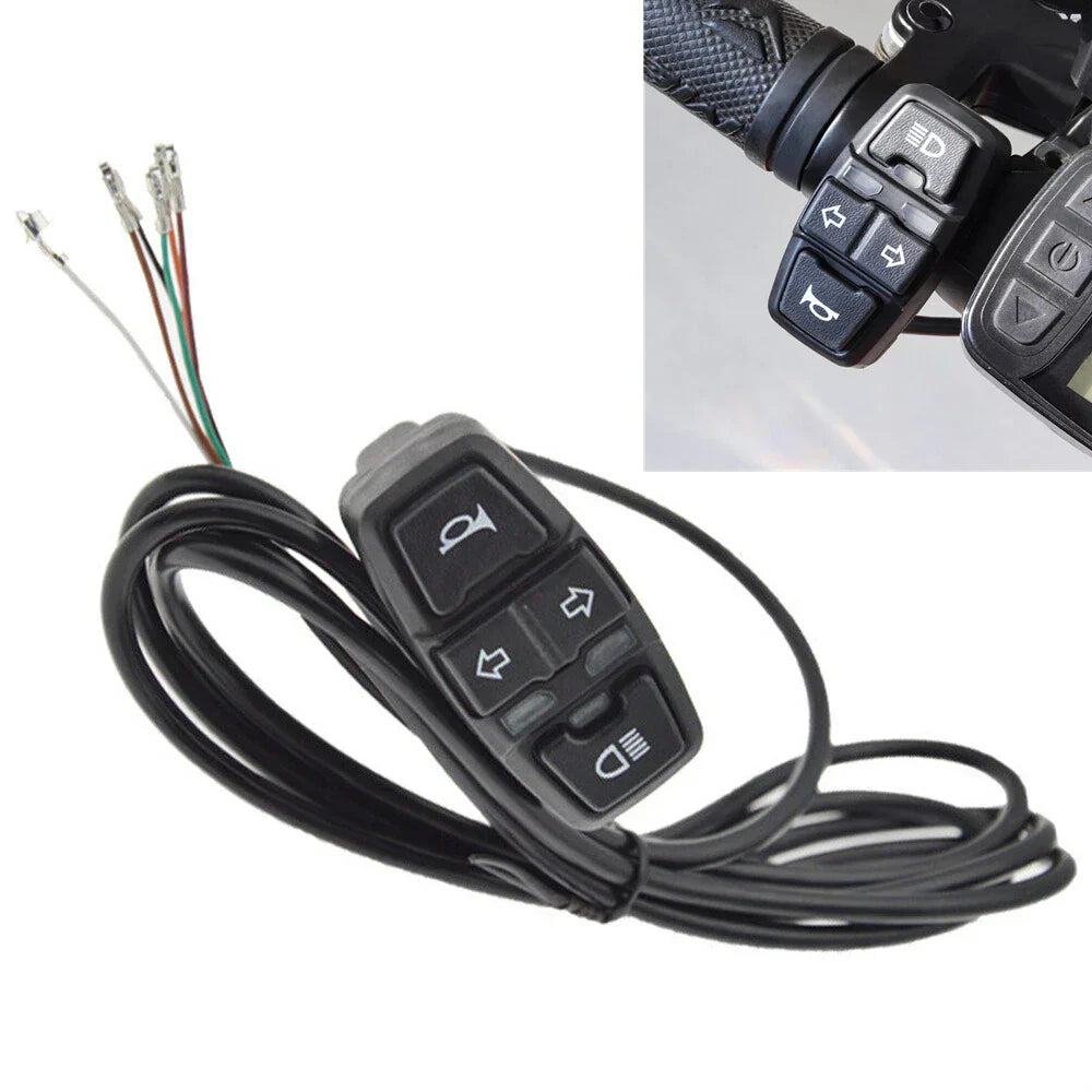 3in1 Waterproof Headlight Horn Indicator Light Switch for Motorcycle Scooter 12V
