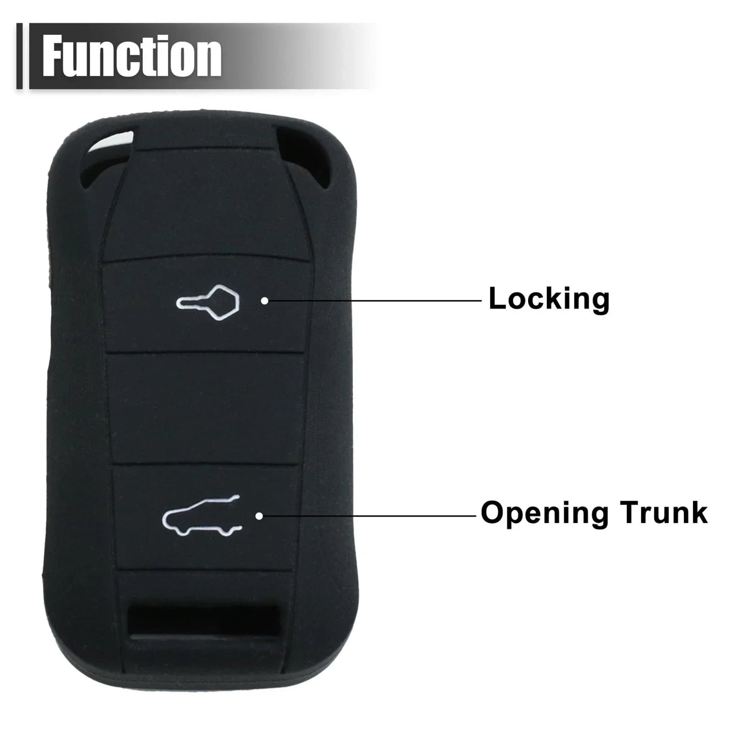Silicone Keyless Entry Remote Key Fob Case Cover for Porsche Panamera Cayenne