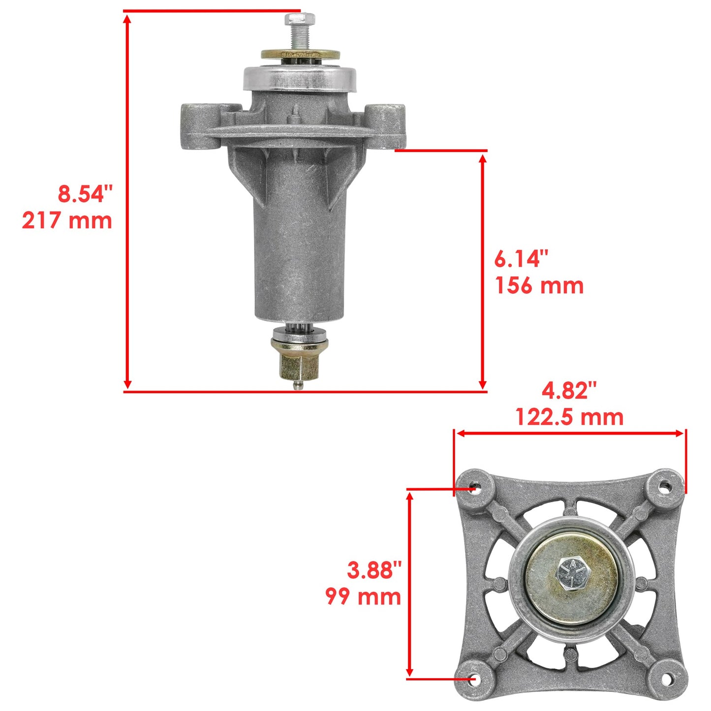 Deck Spindle Assembly and Pulley Replacement for Poulan 20VA48 (2000–2000)