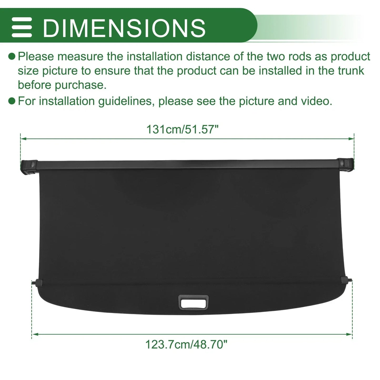 Retractable Cargo Cover for Mercedes-Benz GLS 2012-2018 Gloss Black