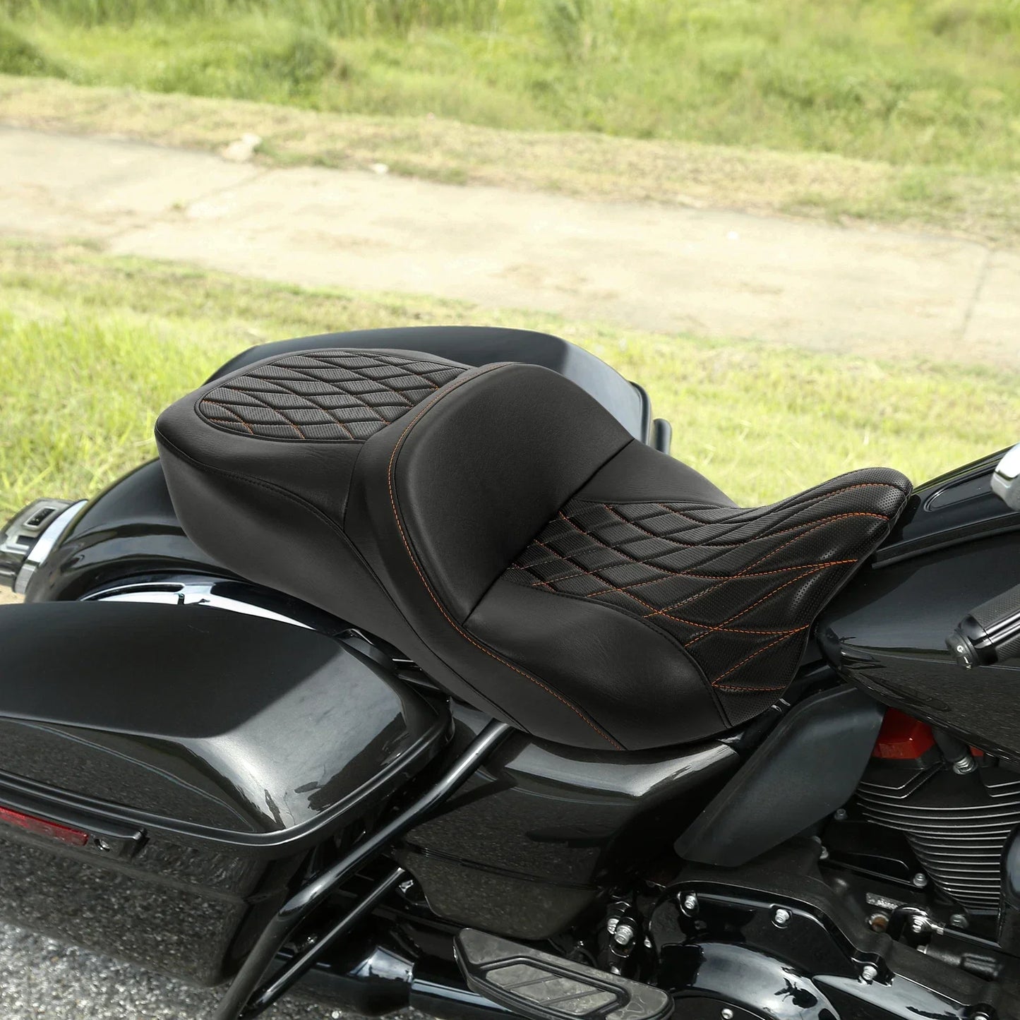Rider Passenger Pillion Seat for Harley Touring CVO Street Road Glide (09-23)