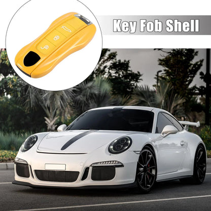 Yellow Painted Key Cover Fob Shell for Porsche Panamera Cayenne (2010-2023)