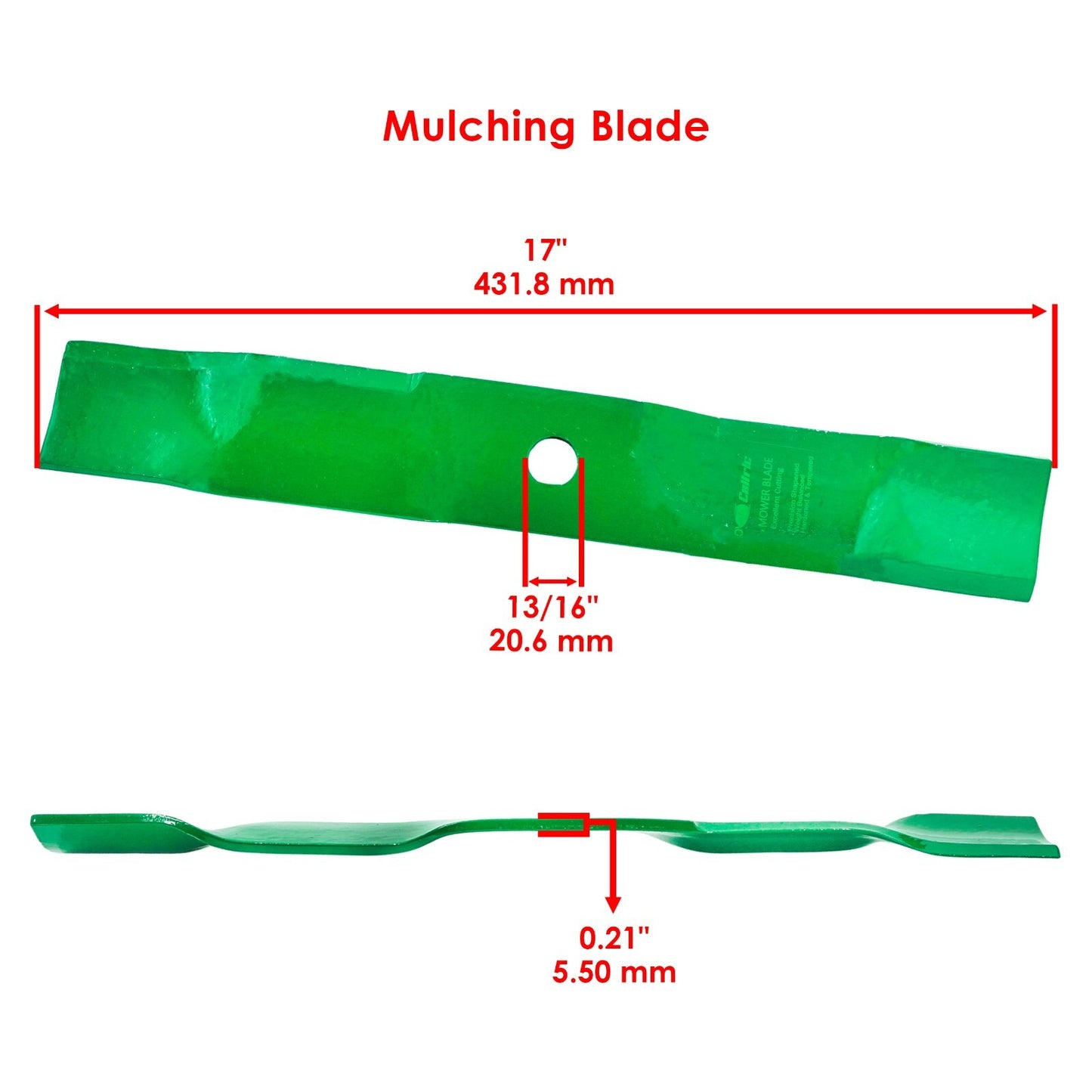 Deck Blade with Bolts Replacement for John Deere Z425 Z445 717E 48in (2006–2018)