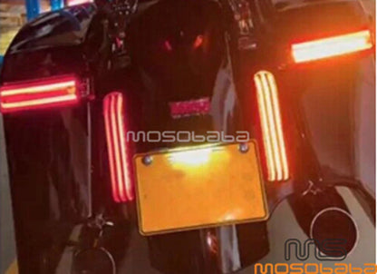Rear LED Brake Saddlebag Lights for Harley Touring Street Glide Road King (97-13)