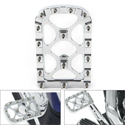 CNC Chrome MX Style Large Brake Pedal Pad Cover for Harley Electra Glide, Softail