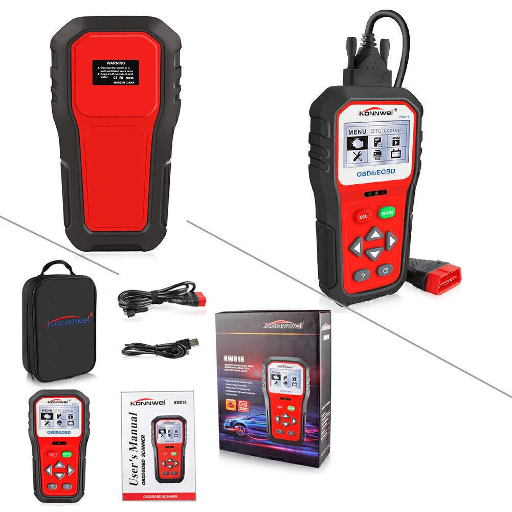 Diagnostic Scanner Code Reader OBD2 EOBD Tool for Car (W818)