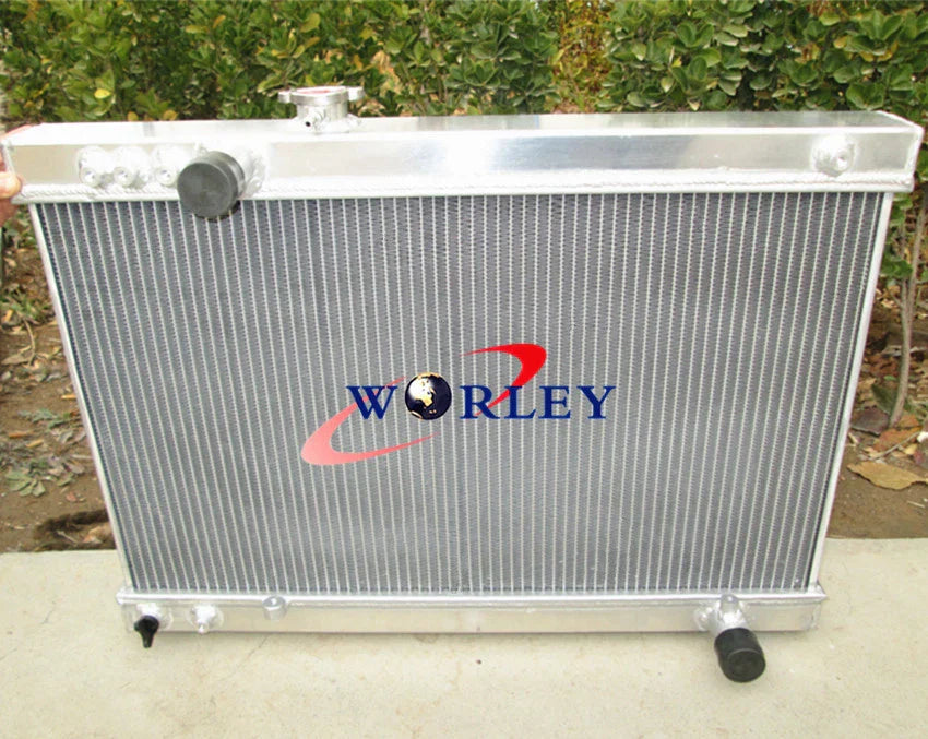 Aluminum Radiator + Fans for Toyota Supra MK3 MA70 MA71 3.0L JZA70 (86-93)