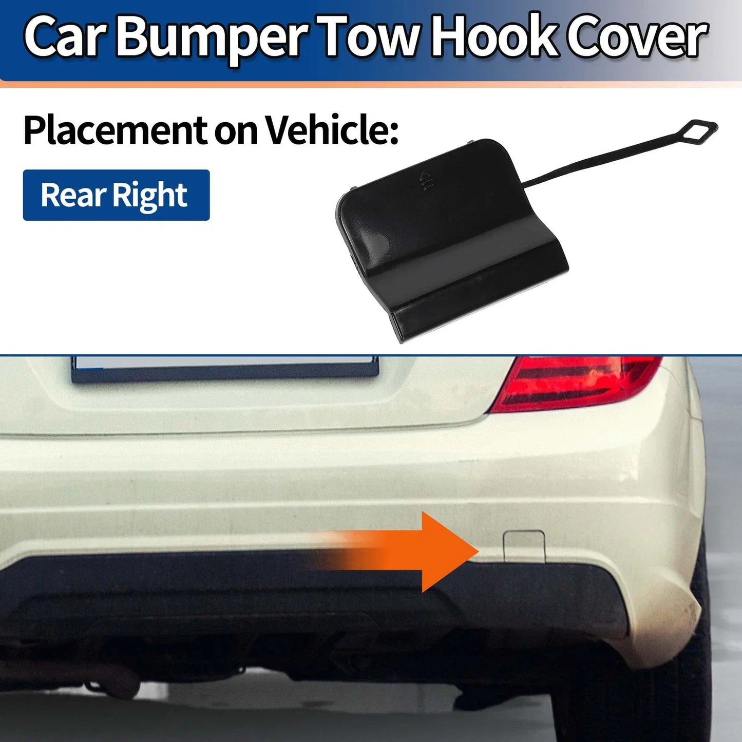 Rear Tow Hook Cover for Mercedes C-Class W204 AMG (2012-2015)