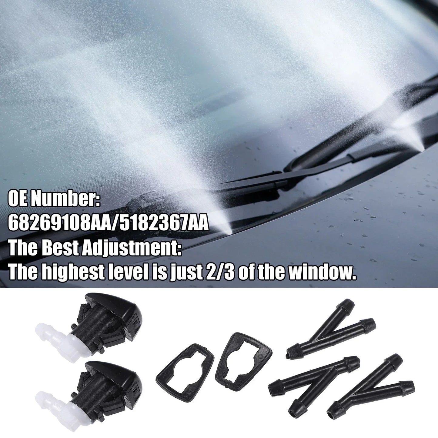 Windshield Washer Spray Nozzle Kit for Dodge Durango (2023)