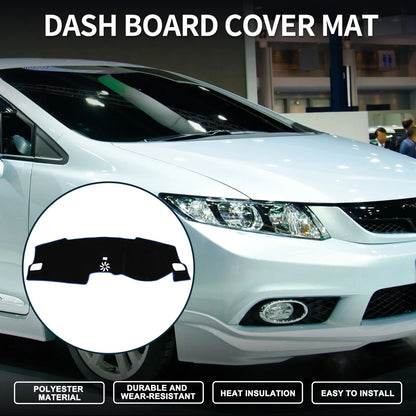 Dashboard Dash Cover Mat for Honda Civic FL5 2022-2024 Sun Protector Black Blue