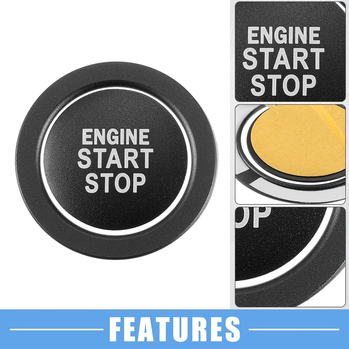 Ignition Button Sticker for Lexus IS ES RX GS NX - Aluminum Black